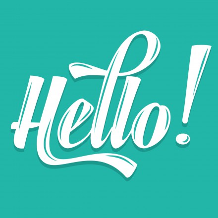 Calligraphic  Writing "Hello", vector illustration