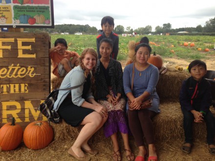 At a pumpkin patch in Georgia.